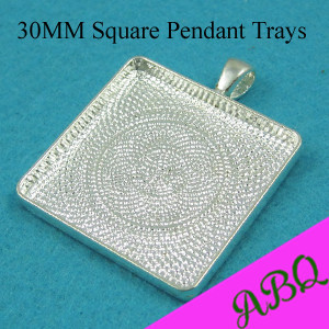 30mm square pendant trays ss