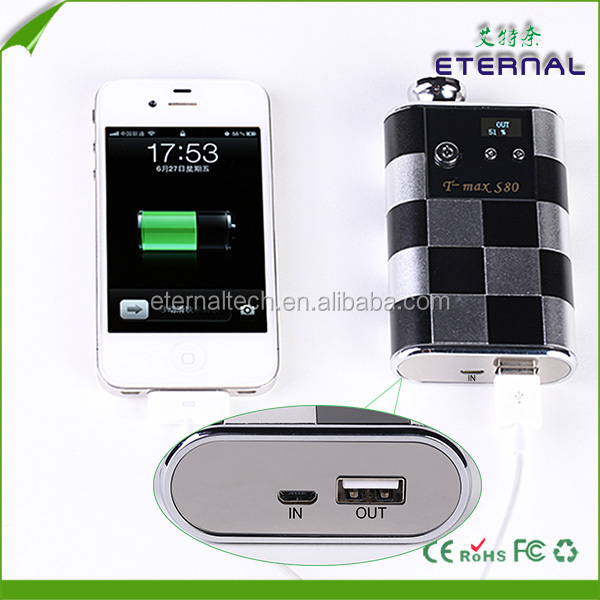 Shenzhen Eternal VV 3~6V VW 3~15W OLED Screen T-max S80 Ecigator Vamo,5000mah Battery Ecigator Vamo