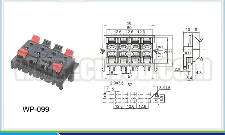 最高の価格wp-099abbeycon工場直接wp式スピーカーターミナル8オーディオ用のピン端子仕入れ・メーカー・工場