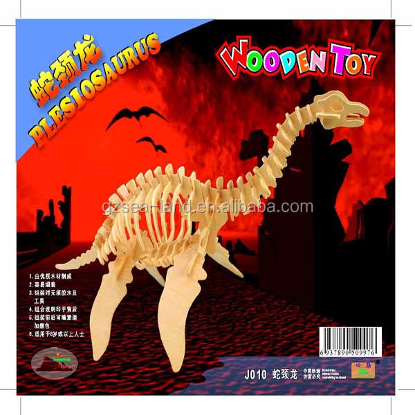 3d dinosaur wood puzzle plesiosaurus