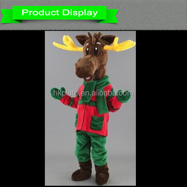 クリスマス向けの鹿の動物のマスコットの衣裳、 販売のための漫画のマスコットの衣裳仕入れ・メーカー・工場