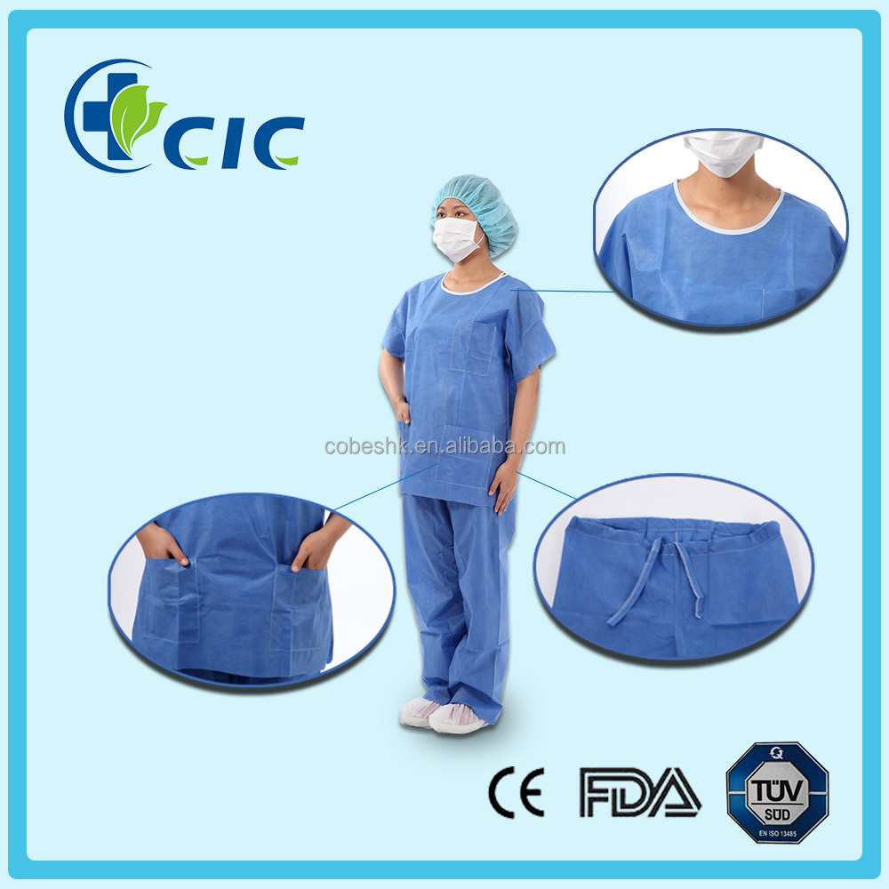 wholesale disposable nonwoven medical scrubs sets with free