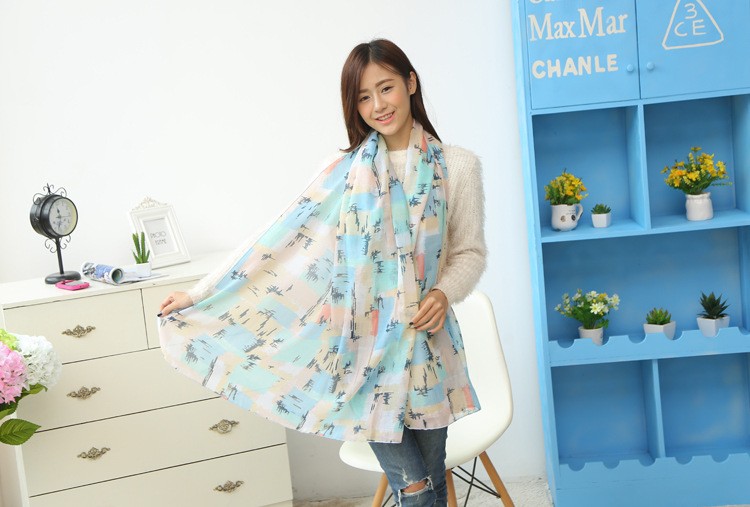 南韓国綿プリントファッションスカーフ2016独占新しいネットワーク販売スカーフ卸売仕入れ・メーカー・工場