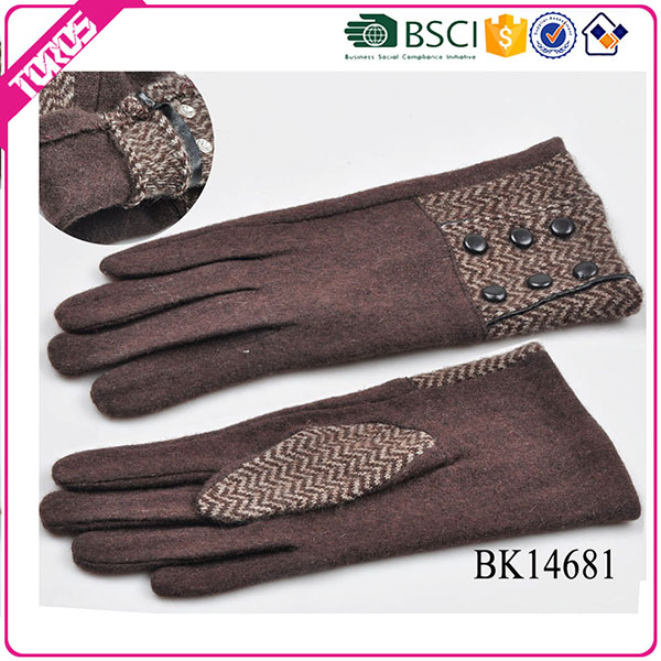 カスタム設計トロ冬暖かい女性安価なウールの手袋仕入れ・メーカー・工場