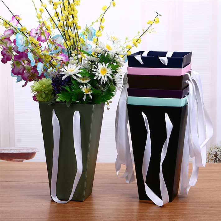 Customized Printed Vase Shape Fold Floral Delivery Boxes Buy Vase