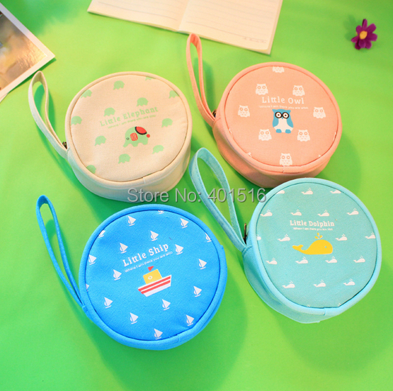2014 New Korea Style Cute Happy Family Circle Coins Purse Casual