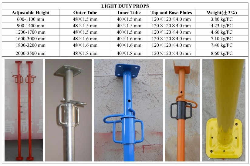 light duty props