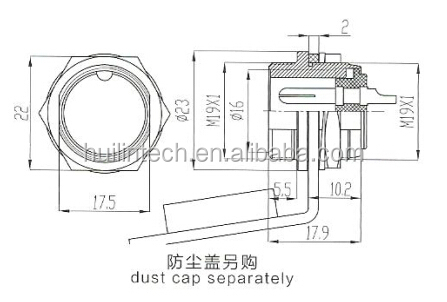 Douleニック19m-7b工業用ケーブルオスソケットコネクタ仕入れ・メーカー・工場