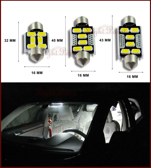 無極性!!絶爆光6連発5730チップ付け LED SMD ルームライト ルーム球 LED ルームランプハイワットSMD(32mm /36mm /42mm選択可能 )問屋・仕入れ・卸・卸売り