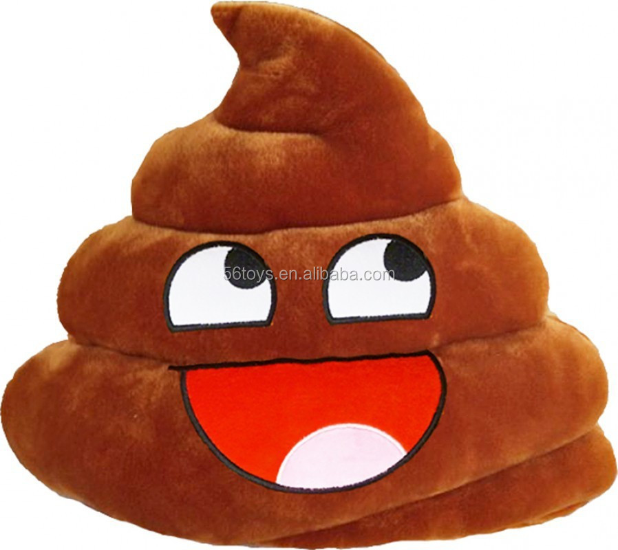 promotional gift items poop shaped plush emoji pillow