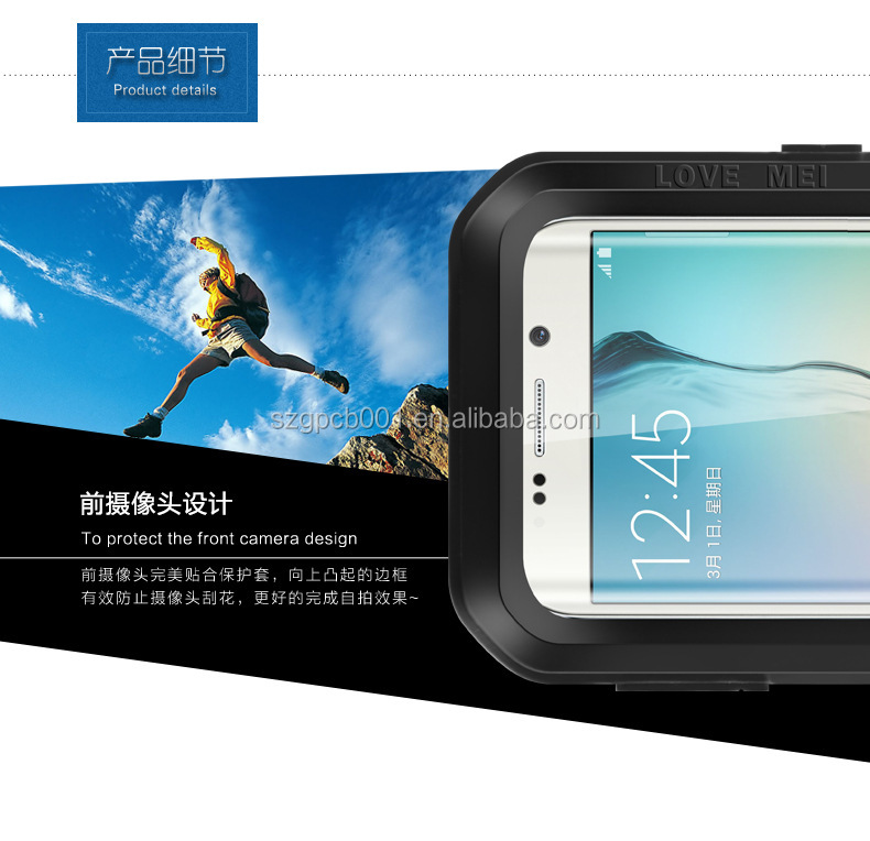 強力な愛meime<em></em>tal+aluminiumハイブリッドケース三星銀河用s6エッジの場合抗- ショック仕入れ・メーカー・工場