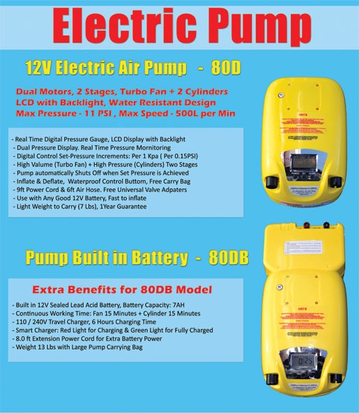 80KPA 12V electric air compressor pump