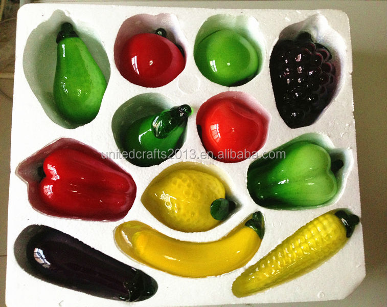 Cheap And High Quality Glass Fruits And Vegetables Ornaments