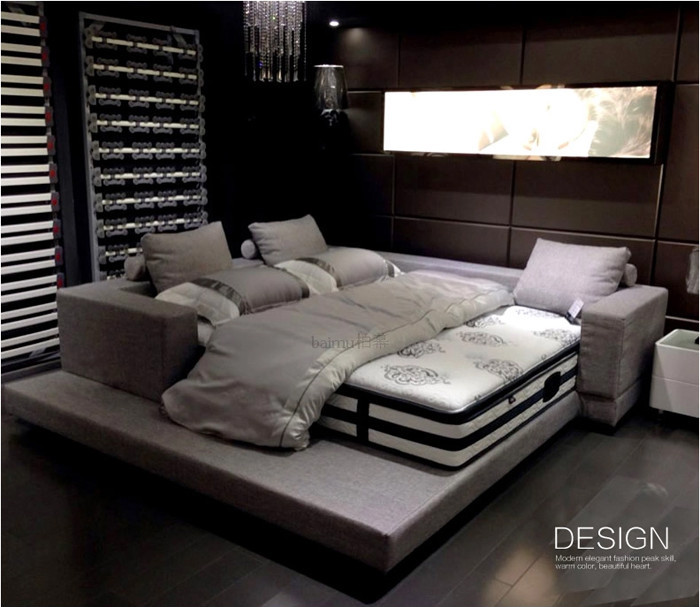 Diseño súper cama king size, muebles de dormitorio de matrimonio ...