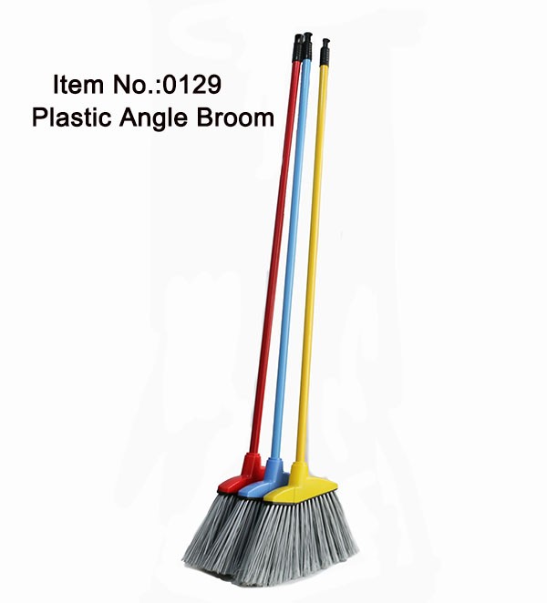 Item No.0129 Plastic Large Angle Broom With Metal Handle With Rotate