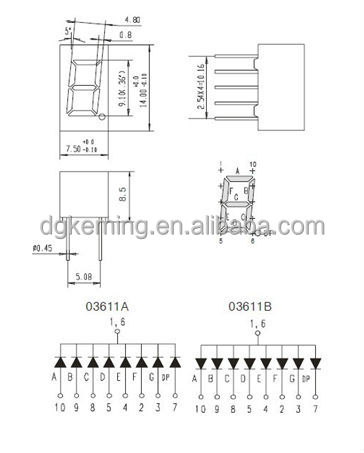 Ali white .3611 single digit ntp digital clock
