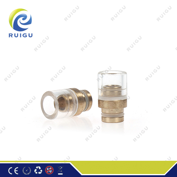 Short Wide Bore Cooper pyrex and brass pyrex 510 drip tips