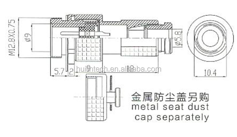 アンフェノール12g男性ドッキング防水ip67ソケットコネクタ仕入れ・メーカー・工場