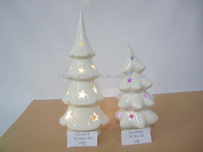 磁器クリスマスオーナメント白セラミックledライトクリスマスの装飾問屋・仕入れ・卸・卸売り