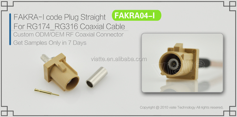 Fakra- iコードプラグ/maleのためにまっすぐrg174_rg316同軸ケーブルのコネクター仕入れ・メーカー・工場