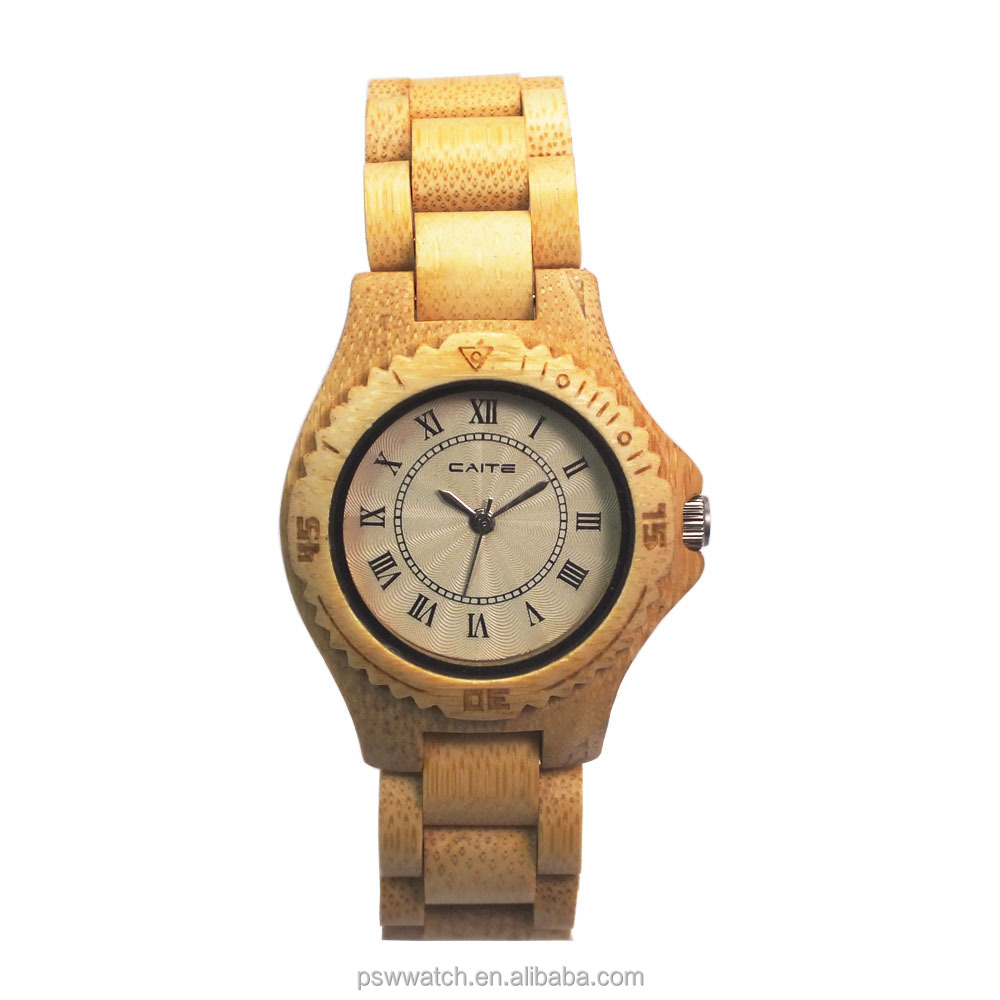 2015 Shenzhen PSW factory new design watch bamboo wooden watch for fashion men and lady