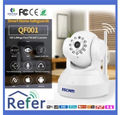 2 Hot Items Factory HD CCTV IP camera with wifi for security ESCAM QF001.jpg