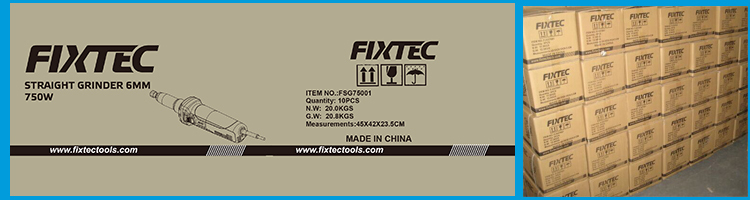 FIXTEC Power Tool 750W 6mm Straight Grinder Electric Mini Grinder