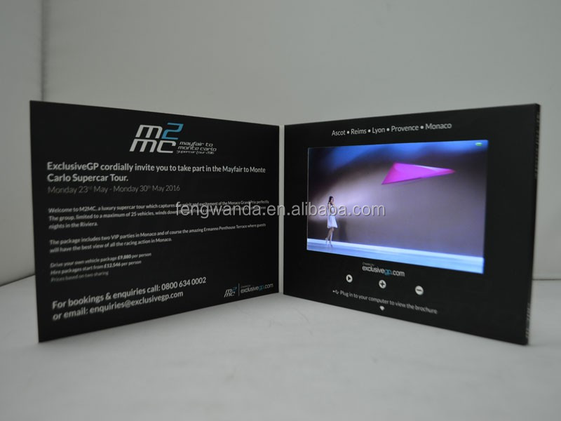 Mp4液晶画面招待ビデオプレーヤーグリーティングカード用プロモーション広告上ビジネス仕入れ・メーカー・工場
