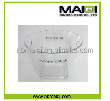 Factory Unique 5L Clear Plastic Champagne Ice Bucket