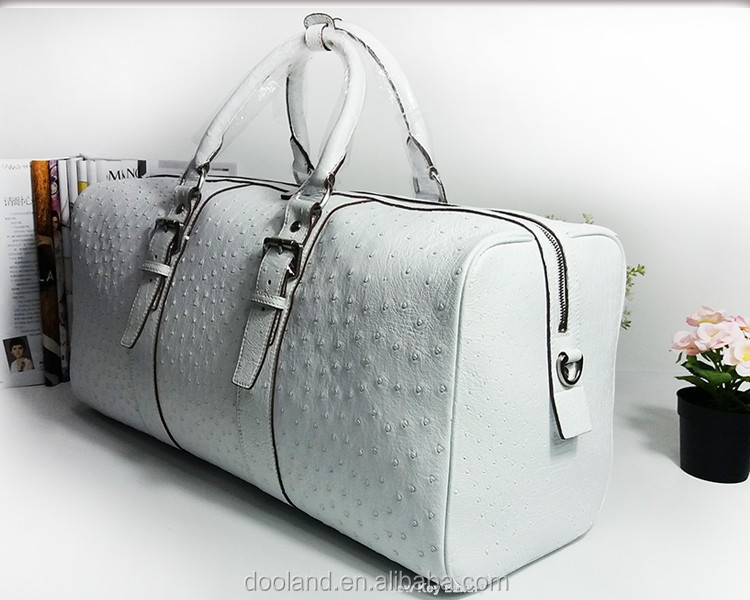 Vegan Leather Ostrich Duffel Bag with Cosmetic Bag – Silver Legends Jewelry  Philadelphia, PA