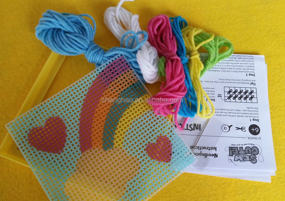 簡単なステッチ糸の織物手芸子供のためのdiyの花仕入れ・メーカー・工場
