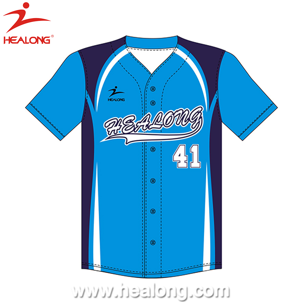 plain blue baseball jersey