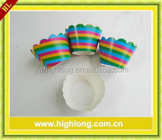 different colour Stripe Cupcake decoration cupcake Wrappers