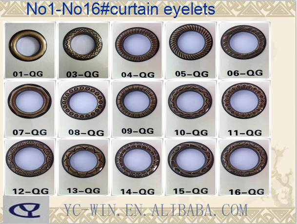 2014 latest eyelet for curtain and brass eyelet gromment in