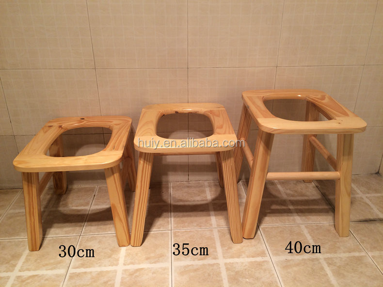 Solid Wood Furniture Chinese Bench Wooden Toilet Wc Sit Stool For