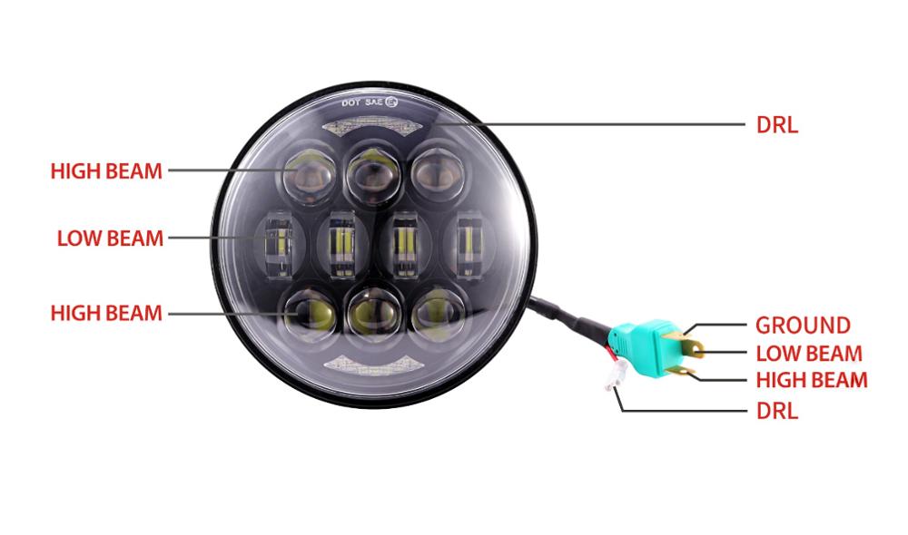 5.75inch motorcycle led headlight