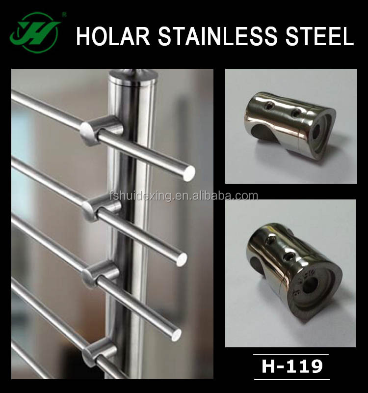 Holar mirror polish stainless steel handrail fittings