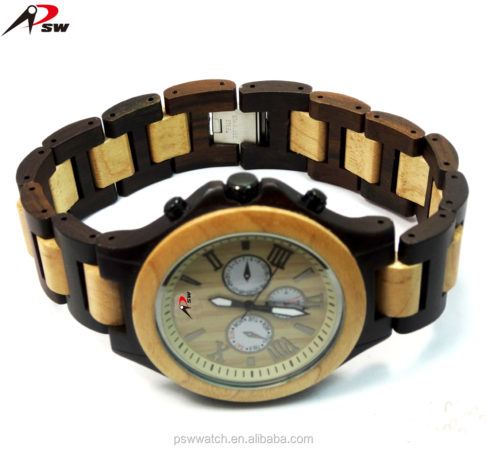 Christmas gift wholesale wood watch big face wood watch