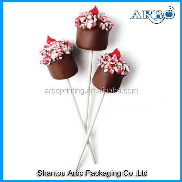 SGS,MSDS and LFGB approved colored paper lollipop sticks 4*152mm