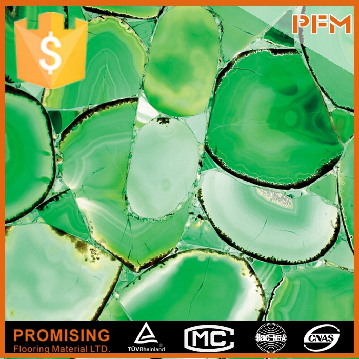 最新の熱い販売のよく2015研磨自然の緑の宝石瑪瑙のスラブタイル 問屋・仕入れ・卸・卸売り