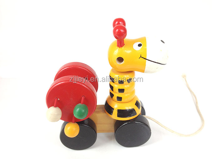 子供おもちゃのために引っ張って新しいカタツムリの形状のプロモーション木製2015子供女の子のための問屋・仕入れ・卸・卸売り