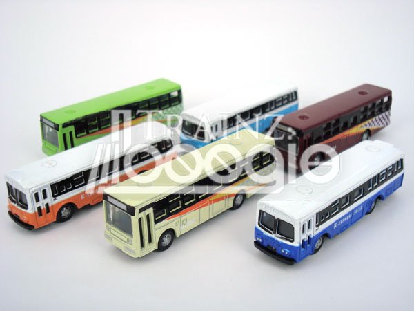 View Product Details: 1: 160 N Scale Diecast Bus for Model Trains