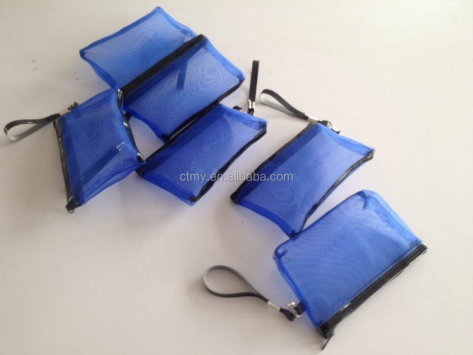 6個のマルチカラーメッシュデザインジッパーは袋を構成する女性のための 問屋・仕入れ・卸・卸売り