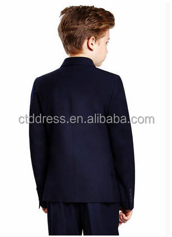 新しいデザインのダブルブレスト2014年ノッチラペルファッションコートネイビーブルーカスタムメイドスーツ男の子のコート問屋・仕入れ・卸・卸売り