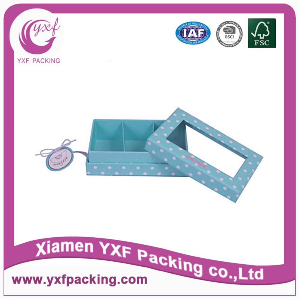 custom decorative gift box with window