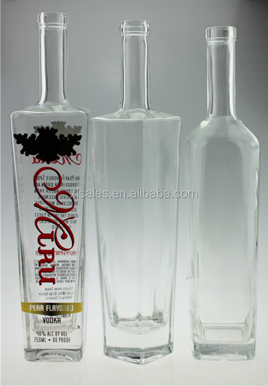 750 ML CRYSTAL GLASS BOTTLES FOR GIN/RUM/WHISKY