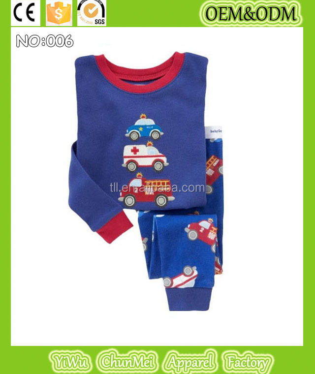 綿100％長い袖の赤ん坊のパジャマパジャマ子供車のスタイリング2-7y服の子供のためのパジャマ仕入れ・メーカー・工場
