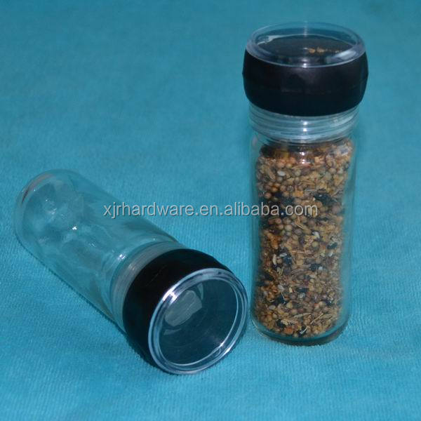 plastic pepper grinder with 100ml glass bottle