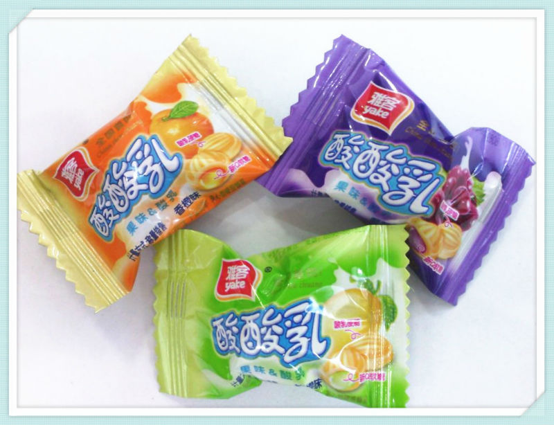 yogurt fruity jelly filled hard candy,China Yake price supplier 21food