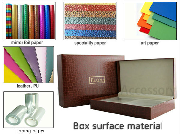 Fiberboard luxury lined belt packaging wooden box wholesale